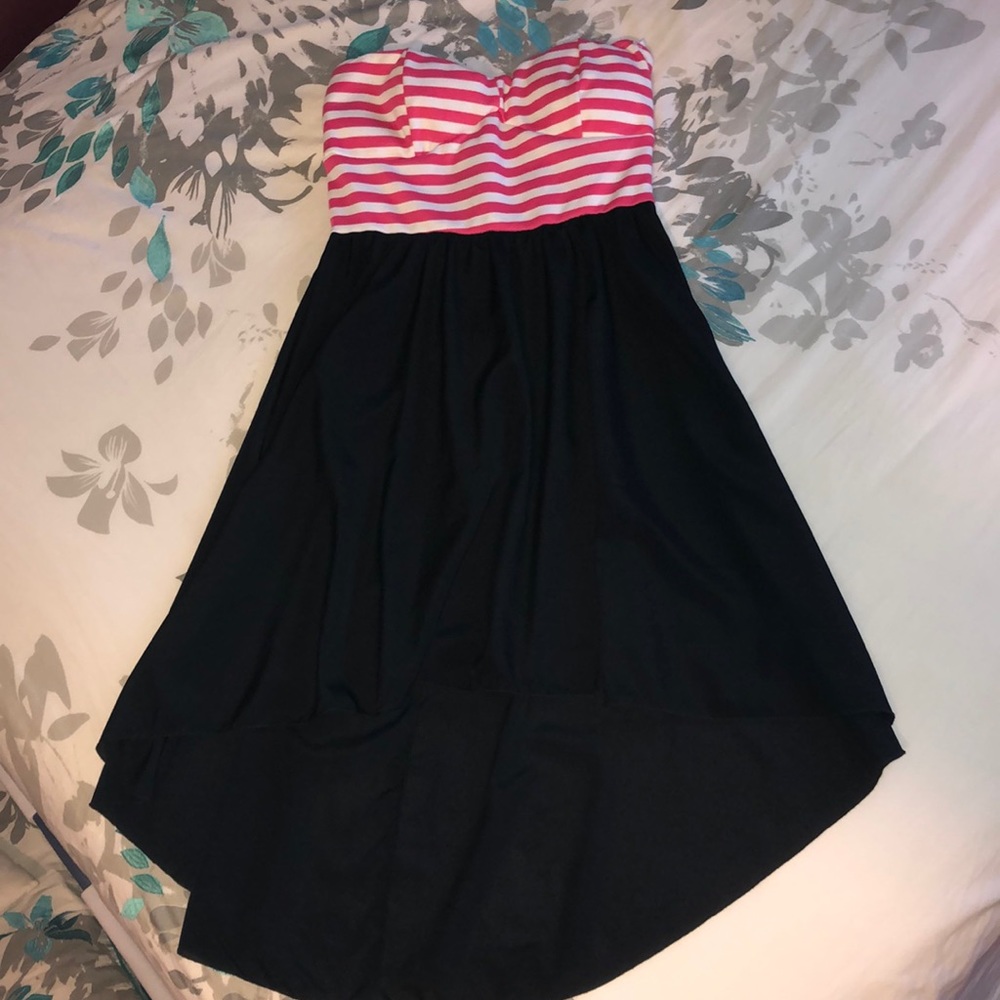 High-Low Strapless Dress